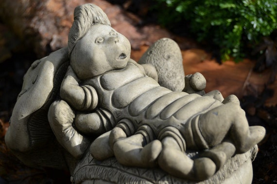 Caterpillar Alice In Wonderland Stone Garden Ornament Caterpillar Alice In Wonderland Stone, Alice In Wonderland Caterpillar Garden Ornament