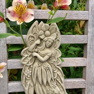 Ella - The Fairy Wall Plaque Stone Garden Ornament
