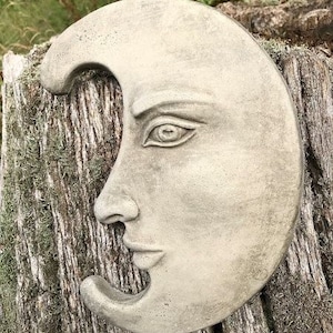 Moon - Wall Plaque Stone Garden Ornament