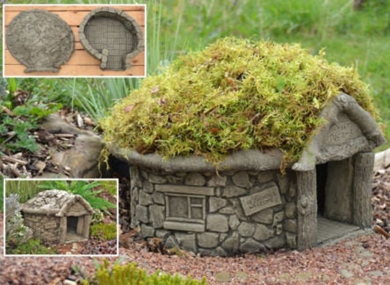 Hedgehog House Wildlife House Fairy House Stone Garden Ornament image 1