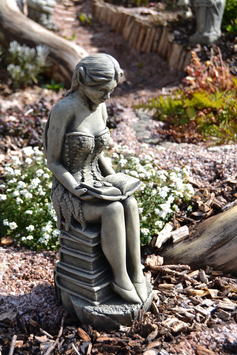 Amelia Fairy Garden Ornament Stone Sculpture Etsy