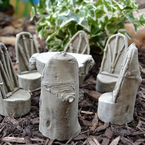 Table & Chairs - Fairy Garden Stone Garden Ornament
