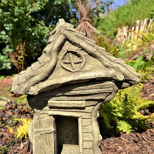 Butterfly Cottage Fairy Garden Stone Garden Ornament Etsy UK