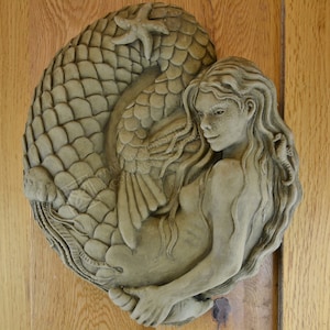Nixie - The Mermaid Wall Plaque Stone Garden Ornament