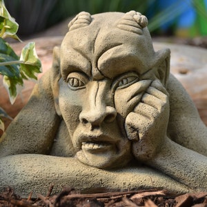 Bill - The Grumpy Gargoyle Handmade Stone Garden Ornament