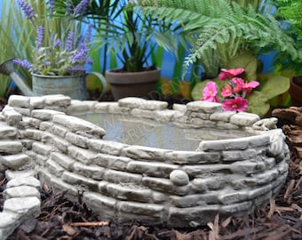 Frog Pond Bird Bath Stone Garden Ornament