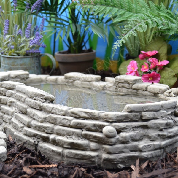 Frog Pond Bird Bath Stone Garden Ornament