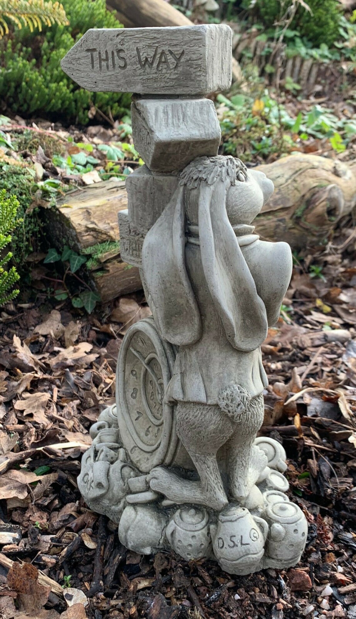 March Hare stone garden statue Etsy