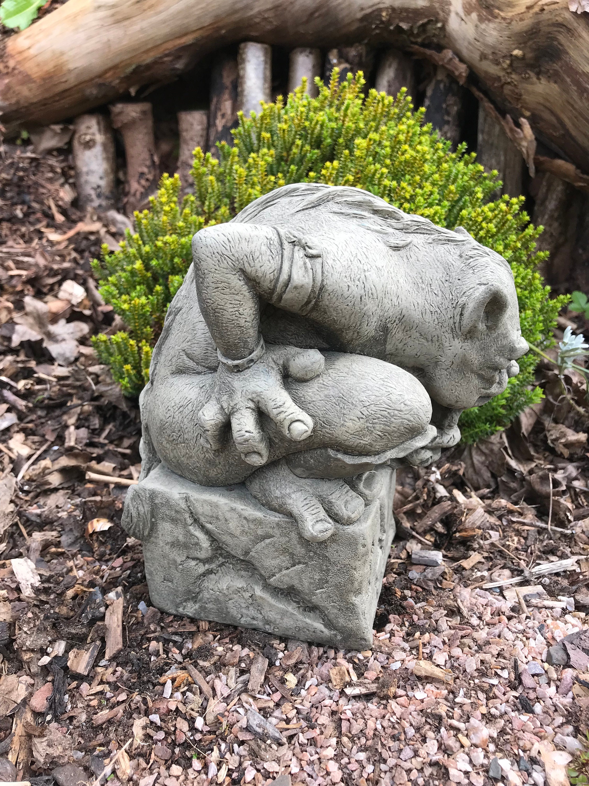 Rex the Gargoyle Stone Garden Statue Etsy