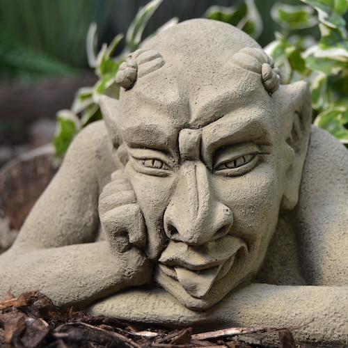 Foxglove the Elf Stone Garden Ornament Etsy UK