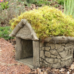 Hedgehog House Wildlife House Fairy House Stone Garden Ornament image 2