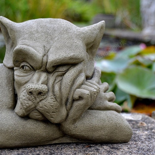 Bert the Big Head Gargoyle Stone Garden Ornament