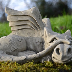 James - The Peeking Dragon Stone Garden Ornament