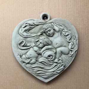 Cherub - Handmade Wall Plaque Stone Garden Ornament