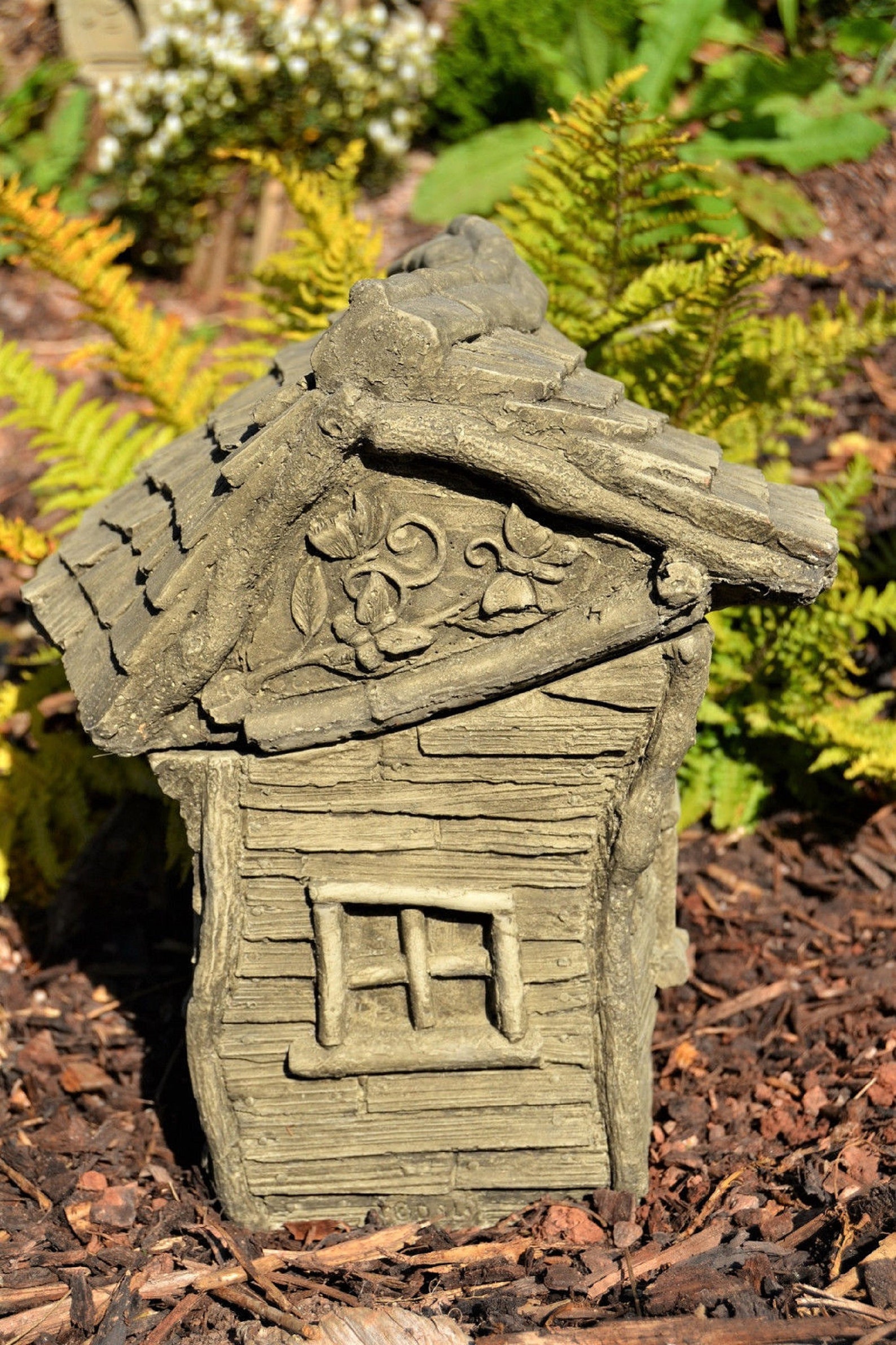 Butterfly Cottage Fairy Garden Stone Garden Ornament Etsy UK