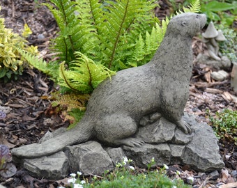 Ollie the Otter Stone Garden Ornament