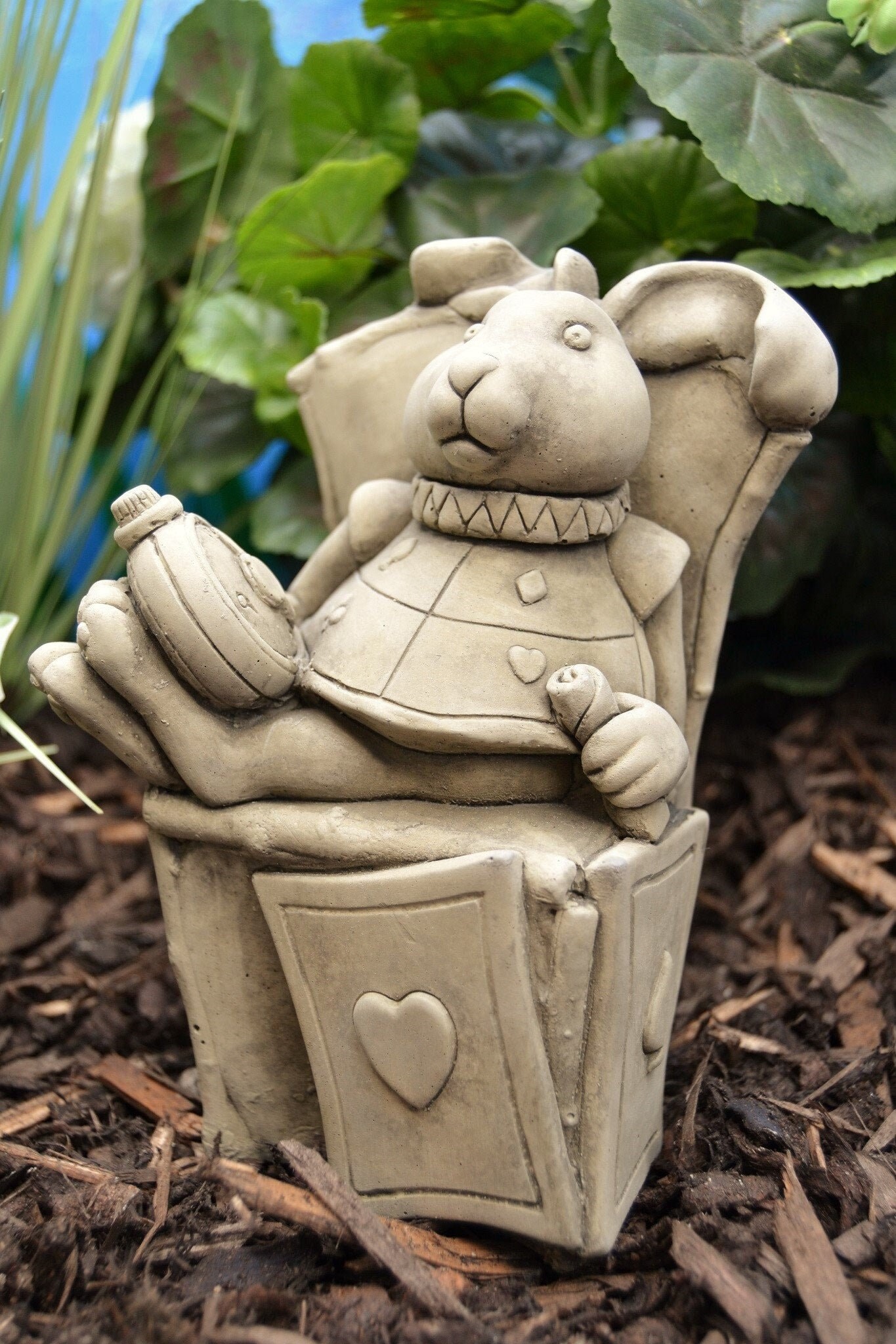 White Rabbit - Alice in Wonderland Stone Garden Ornament
