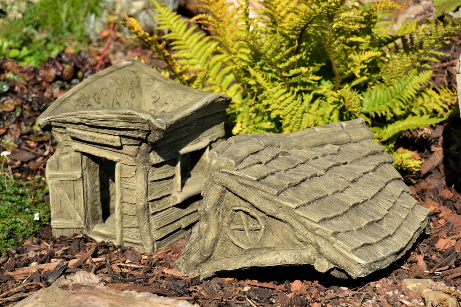 Butterfly Cottage Fairy Garden Stone Garden Ornament Etsy UK