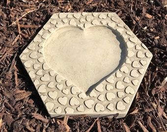 Insect Drinker Love Heart Design Stepping Stone