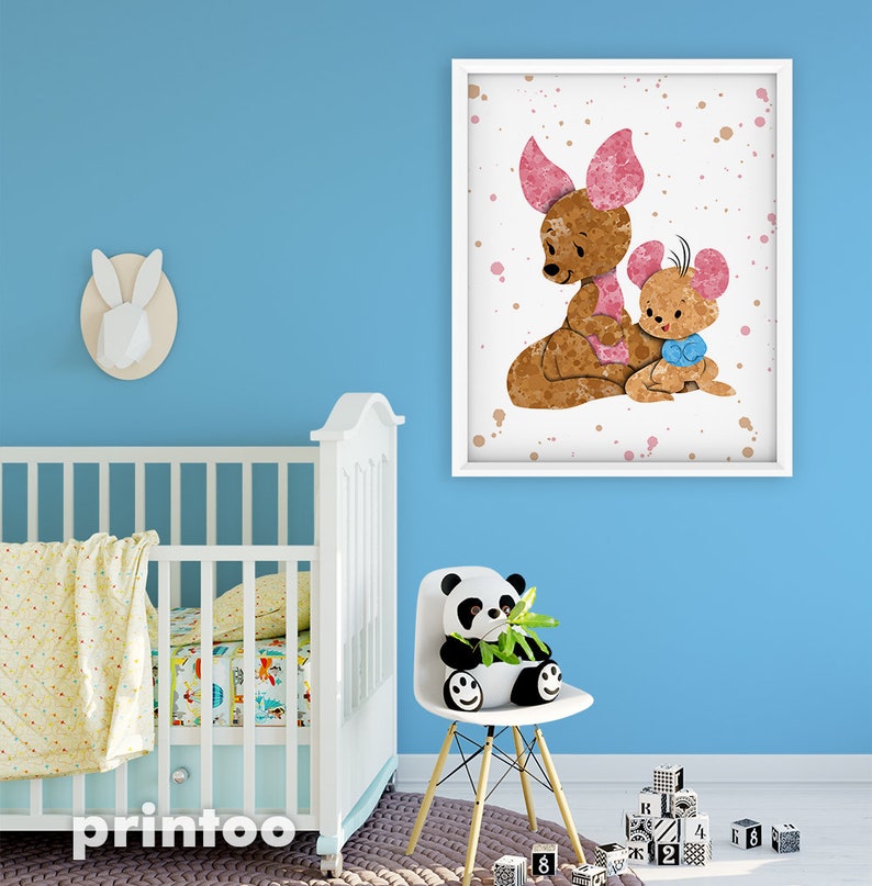 Winnie the Pooh 6 Set Poster Nursery Wall Decor Digital Art | Etsy