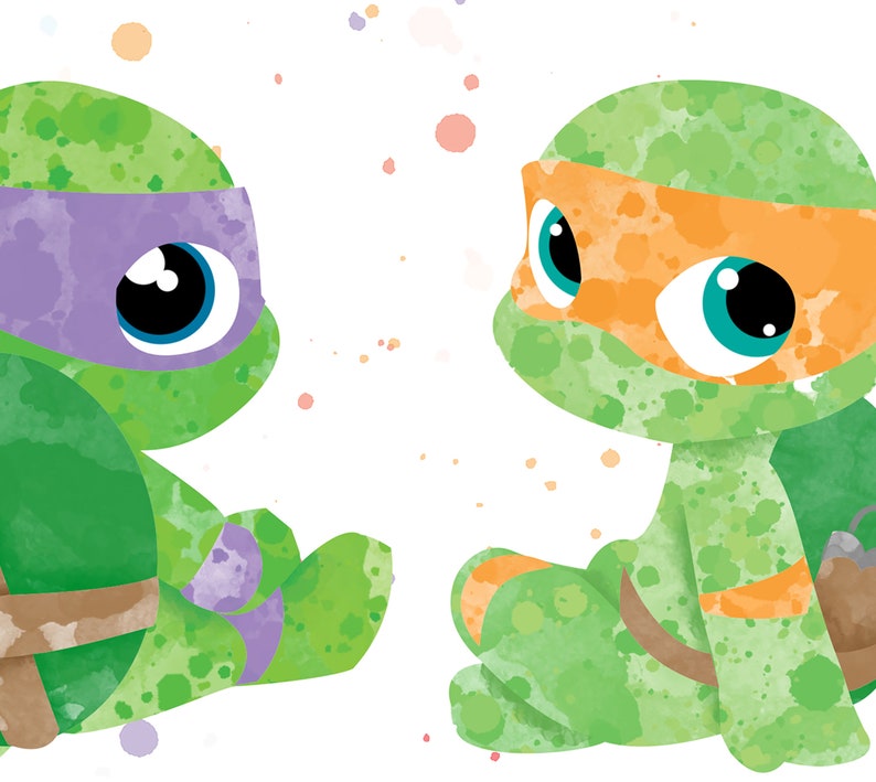 Teenage Mutant Ninja Turtles print Watercolor TMNT gift TMNT | Etsy