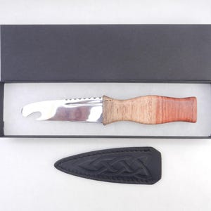 Sgian Brew in African Bubinga, Kilt knife, Scottish knife, sgian dubh,, wedding gift, groom gift, best man gift, mens gift