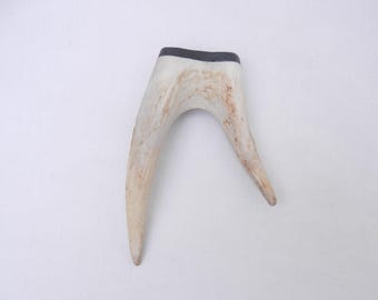Scottish Kilt Pin: Red Deer Antler & Bog Oak, Horn Gift
