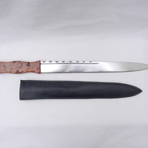 Scottish Dirk: Burr Wych Elm & Yew Handle, High Carbon Steel Blade