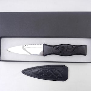 Sgian Dubh &quot;Black Burr&quot;, Scottish knife, skene dubh,Scottish gift, Wedding gift, Groom gift, Best Man gift, mens gift