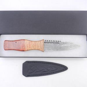 Sgian Dubh in African Bubinga with 15n20 Damascus blade
