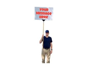 Sign Pole Mount - For Advertising, Information, and Protests