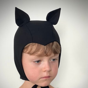 Animal Cat BABY BONNET, Hat With Ears, Handmade Kids Hat, Toddler Bonnet with Ears, Photo Prop Hat, Halloween Kids Hat, Bat Bonnet