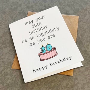 Carte du 30e anniversaire pour lui - carte d'anniversaire oncle, carte d'anniversaire drôle pour papa - belle carte d'anniversaire pour frère
