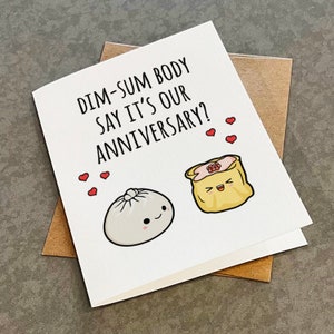 Carte d'anniversaire de dim sum pour femme, jolie carte d'anniversaire de fin gourmet pour petit ami, carte d'anniversaire drôle pour lui, carte pour elle