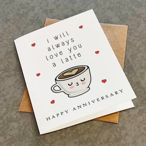 Carte d'anniversaire de café au lait - jolie carte d'anniversaire pour les amateurs de café, carte d'anniversaire pour femme, carte de voeux pour elle, carte d'amour drôle