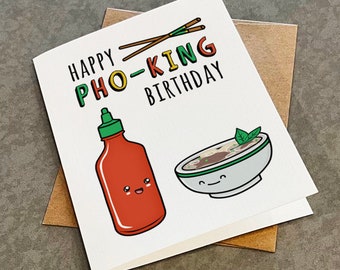 Tarjeta de cumpleaños divertida, tarjeta Pho, tarjeta de feliz cumpleaños, tarjeta de cumpleaños número 30 para ella, linda tarjeta de cumpleaños para esposa, tarjeta de felicitación para cumpleañero