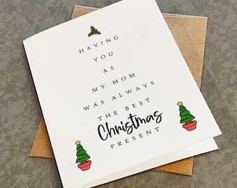 The Best Christmas Present For Mom, Sweet & Sentimental Christmas Card For The Mama