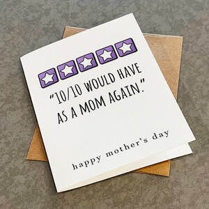 Carte de fête des mères très bien notée - Maman cinq étoiles - Avis plein d'esprit Carte de fête des pères à la meilleure maman du monde - Maman géniale