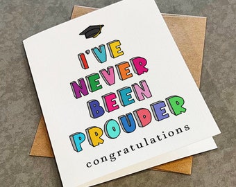 Adorable Graduation Card For Her - Lovely Congratulations Card For New Graduate, Card For Son, Never  Been Prouder