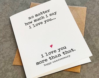 More Than That Anniversary Card - Intimate & Romantic Gift For Girlfriend - Anniversary Present For Him - Anniversary Gift Card For Wife