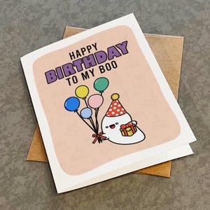 Carte d'anniversaire Boo pour petit ami - Belle carte de voeux d'anniversaire pour personne née en octobre - Carte d'anniversaire pour Halloween