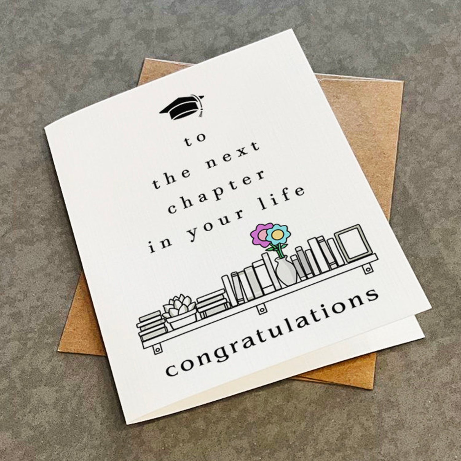 Graduation Bookworm Bookworm Graduation Card: to the Next Chapter - Etsy