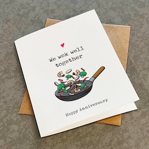 Nous avons bien travaillé ensemble - Jolie carte d'anniversaire sur le thème culinaire pour chef - Jolie carte d'anniversaire gastronomique pour petite amie - Carte de voeux de cuisine