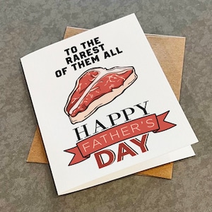 Carte de fête des pères pour amateur de viande - Grill Master Dad - Pour le plus rare de tous