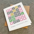 Funny Valentine's Day Card: Wordle Puzzle, 'You Mean The Wordl To Me' product logo