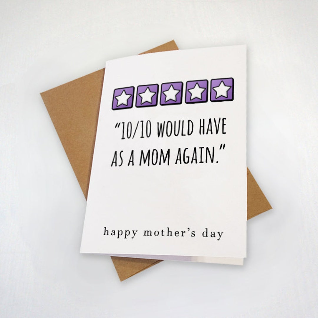 Highly Mother's Day Card Five Star Mom Witty - Etsy