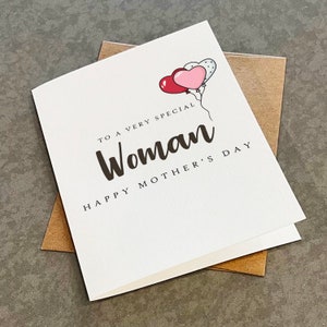 Carte de fête des mères personnalisée pour elle - pour une femme très spéciale, voiture de fête des mères pour grand-mère, Nonna, Abuela - à personnaliser avec votre propre texte