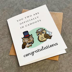 Carte de mariage officiellement de mèche, carte de mariage drôle de chat pour les amoureux des animaux, carte de voeux mignonne pour un couple le jour du mariage