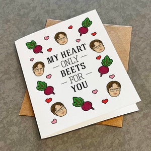 My Heart Only Beets For You - Cute Anniversary Day Card - Classic TV Show Greeting Card