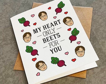 My Heart Only Beets For You - Cute Anniversary Day Card - Classic TV Show Greeting Card